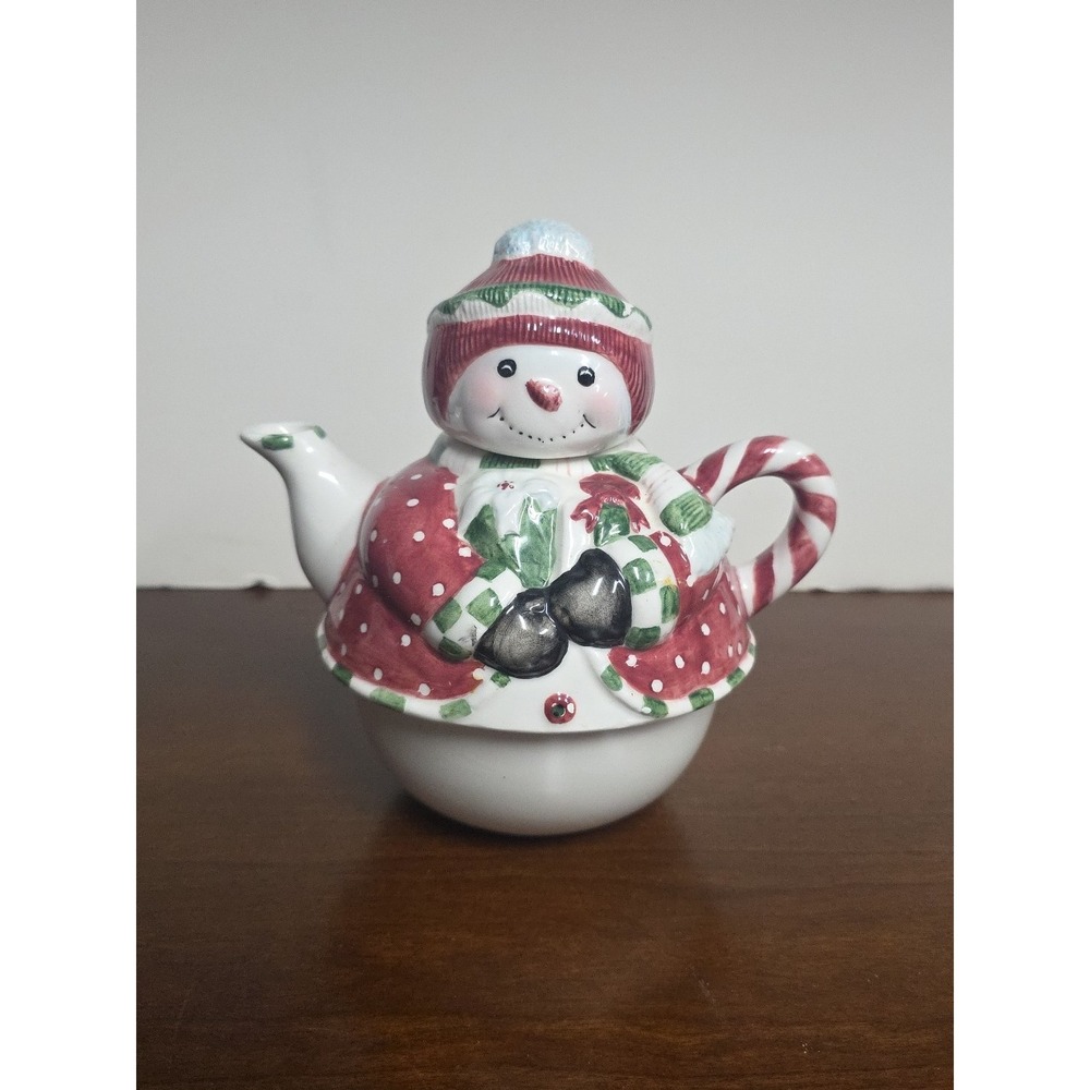Vintage‎ Burton FIB Christmas Snowman Teapot